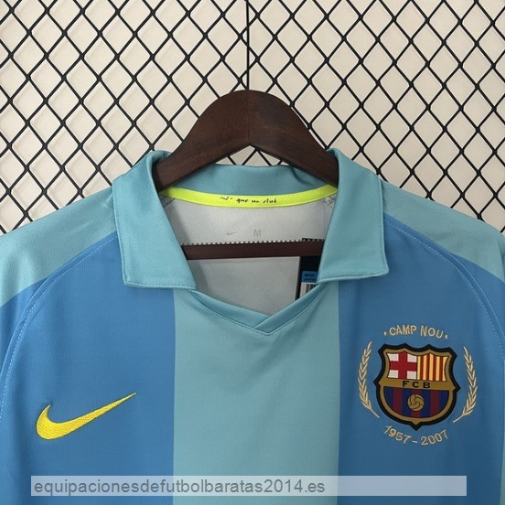 Nuevo 2ª Camiseta Barcelona Retro 2007 2008 Azul Baratas
